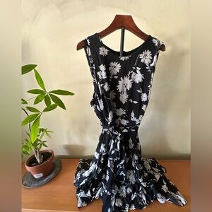 Calvin Klein Black and White Floral Dress